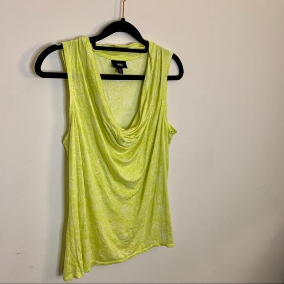Mossimo Bright Green Cowl Neck Tank Top Medium - Picture 5 of 7